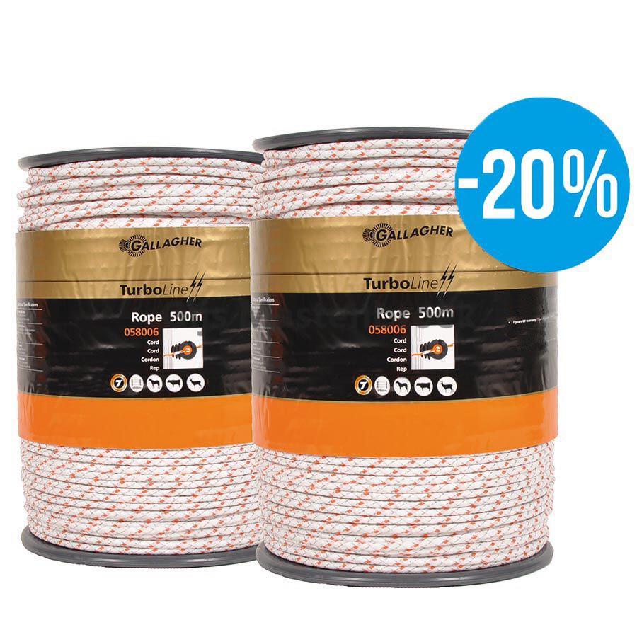 Gallagher Duopack TurboLine cord wit 2x500m